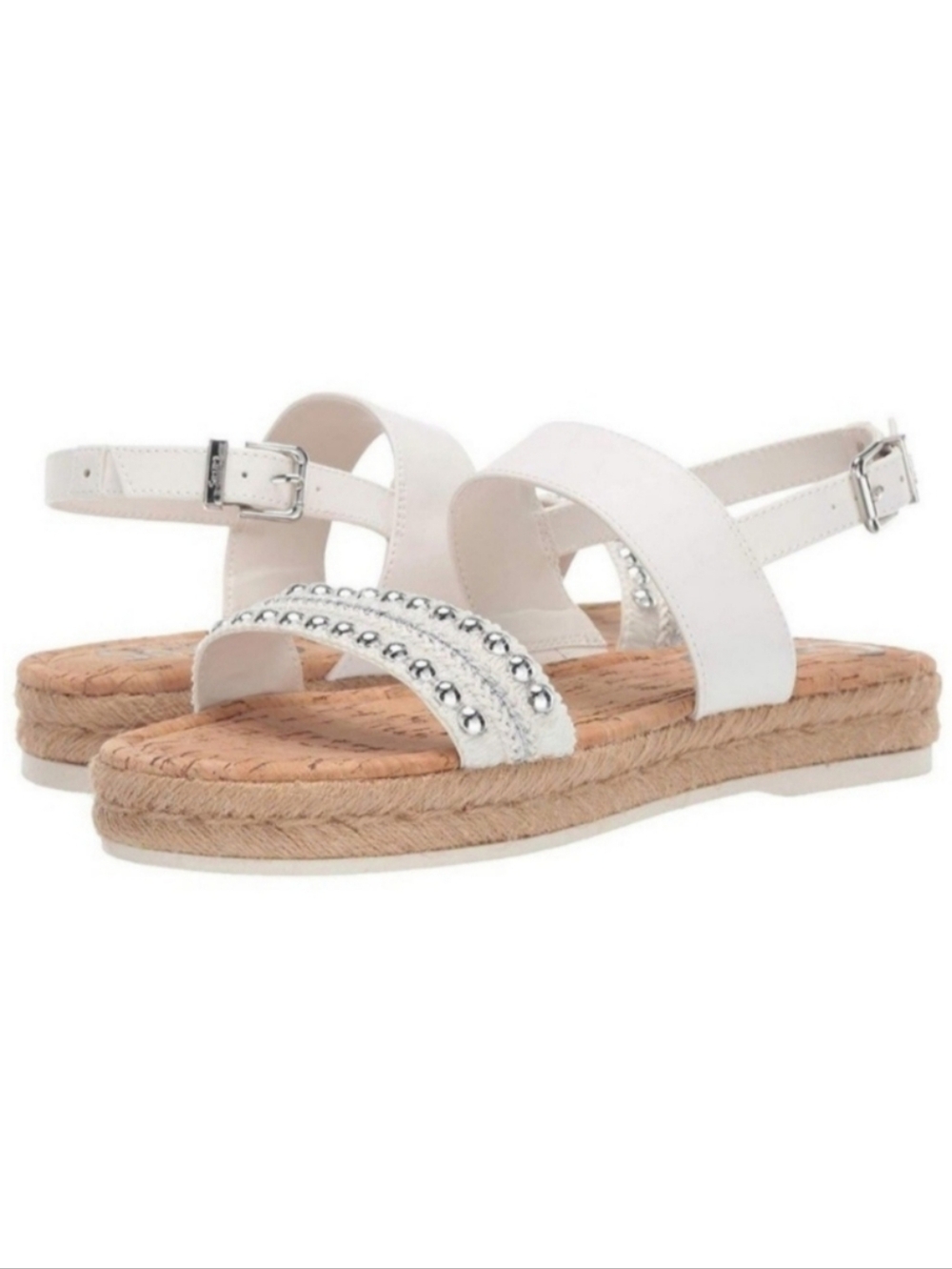 🚨NEW CIRCUS BY SAM EDELMAN Andrea White Espadrille Flatform Sandal Size 6